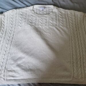 Time and Tru Women's White Cable Knit Sweater